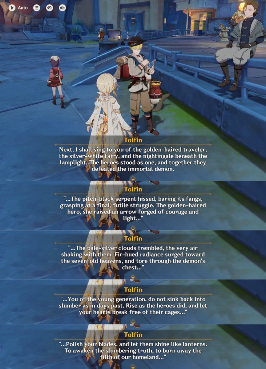 LLL_lilla's tweet photo. Monthly reminder: Hoyomix made a battle theme based on Illuga's WQ before 6.3 was even released. 

But this illiterate fandom still don't see Lightkeepers being important to Nodkrai https://t.co/6BBPn0XRL2
