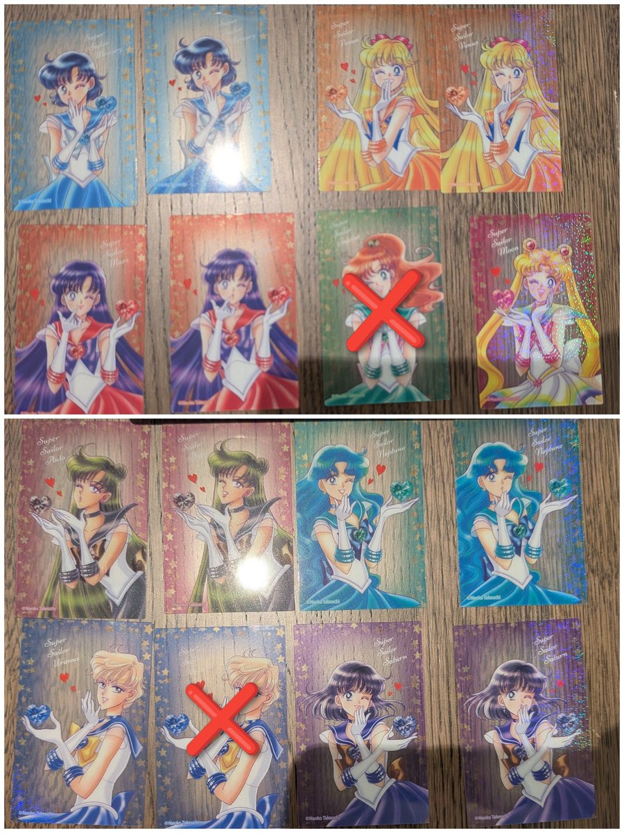 wr23317's tweet photo. セーラームーン ファミマ クリアカード 
交換  譲渡

譲 → 画像1-2

求 → 1枚330円＋送料 / 緩募 : ちびムーンKiss  笑顔 各1枚

条件は3に記載しています

一部ID無しの画像は先程友人から手渡しで受け取った物になります https://t.co/bsEbC0MrjF