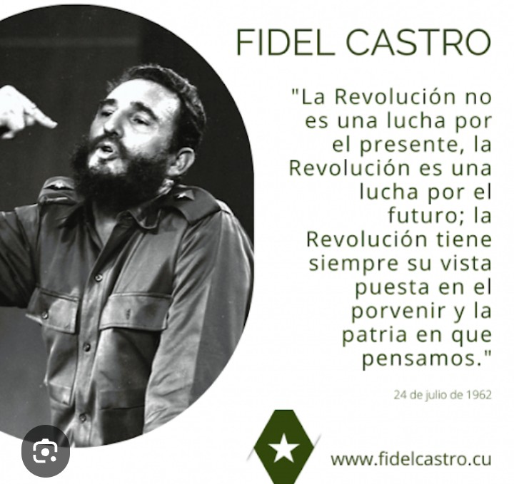 AlmaguerPerdomo's tweet photo. "(...) la Revolución tiene siempre su vista puesta en el porvenir y la patria en que pensamos".
#100AñosConFidel https://t.co/jQ0s18RSb7