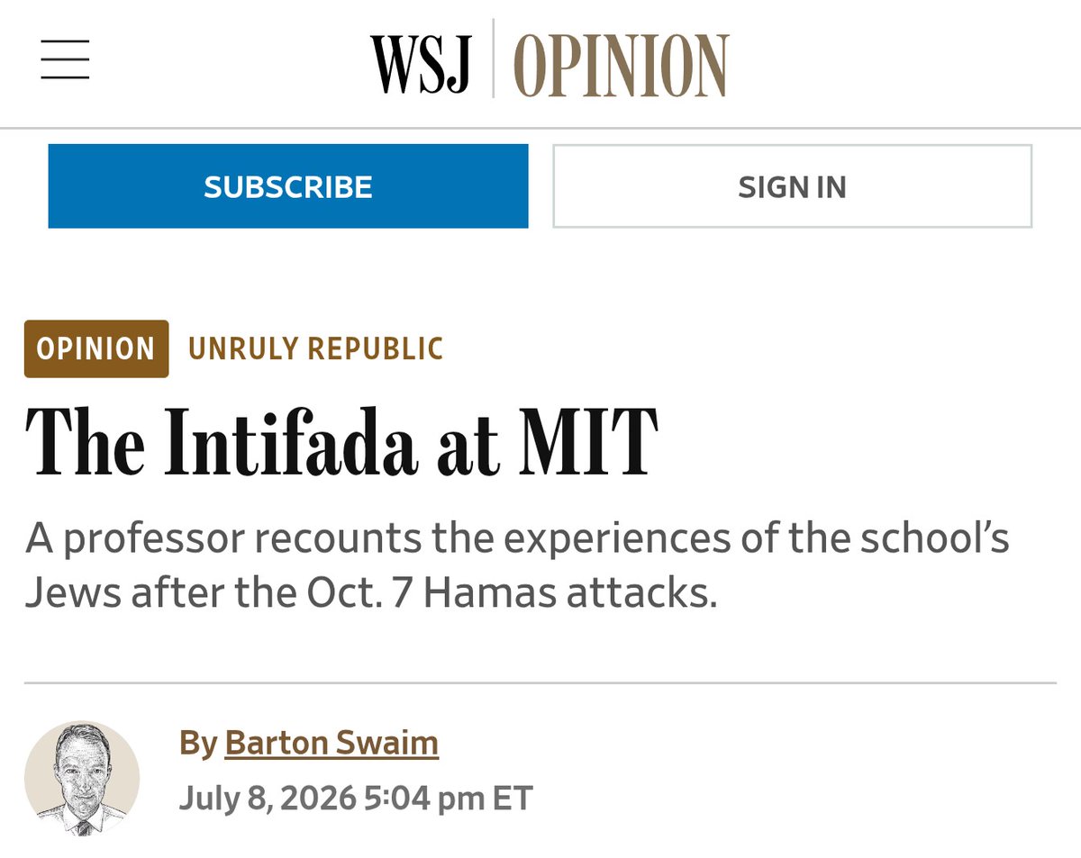 SolomonsGardens's tweet photo. As an MIT doctoral student, I'm compelled to say that @WSJ and @nytimes are doing fluff promotions for a self-published ebook by a former Israeli military officer, now professor, that accuses thousands of MIT students who voted for divestment and protested against the Gaza Genocide of being antisemitic bigots. But we are not bigots, and the book is riddled with lies. Most MIT undergrads (63%) and grad students (70%) voted to demand MIT end drone swarm and bacteria engineering research for the Israeli Ministry of Defense. 

This is basic research ethics. If MIT puts restrictions on Saudi, Chinese, and Russian governments sponsoring MIT research, it should apply the same rule for another foreign state committing grave atrocities against the Palestinians. But MIT officials have met student demands with expulsions, arrests, and deaf ears. That's the story, not the brittle feelings and attention-seeking antics of tenured professors claiming they are 'unsafe' on campus.