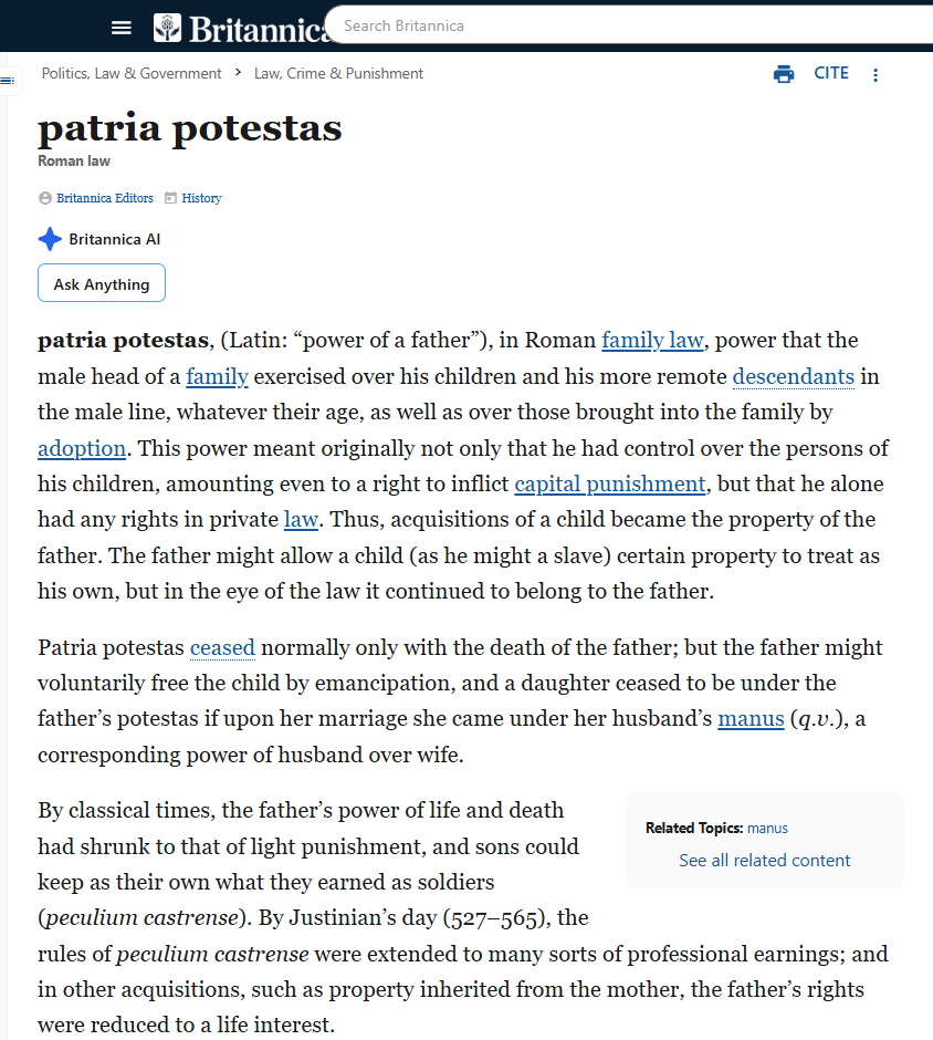 kleos556's tweet photo. @UlthleCorone @minotaurei @thebmgm @reddit_lies During the Roman empire they viewed their own children as property https://t.co/S47u1ZqdVb