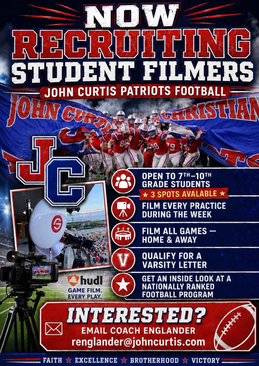 CurtisFootball1's tweet photo. Come join the BEST!
#PatriotPower #BCFL https://t.co/IJRdH1snjR