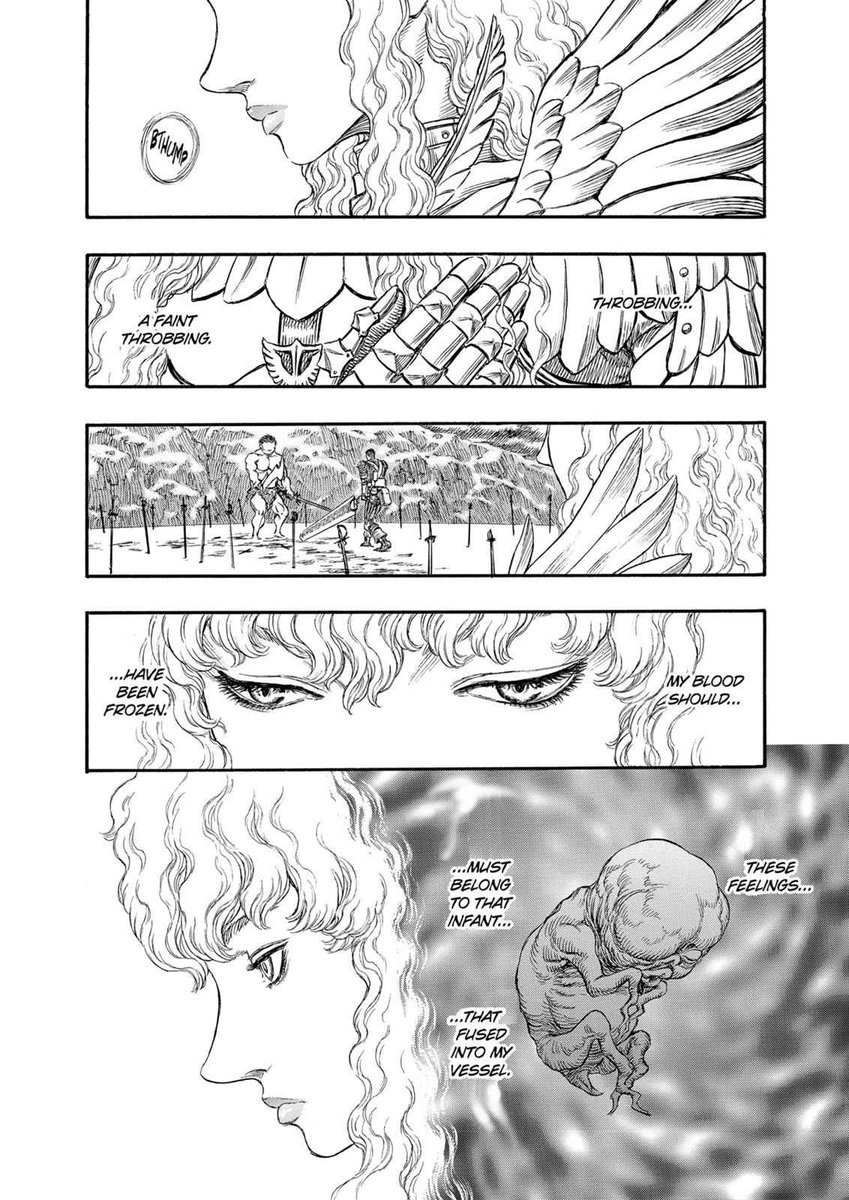 pamelur22's tweet photo. GRIFFITH IS NOT PROTECTING CASCA BECAUSE HE CARES ABOUT HER‼️

It's his "vessel" (human body) that is the child of Casca and Guts, the Moonlight Boy who feels love for his parents and protects them, NOT GRIFFITH.

A thread to stop the misinformation! 🧵

#Berserk386 #Berserk https://t.co/TsWmmFWI0w