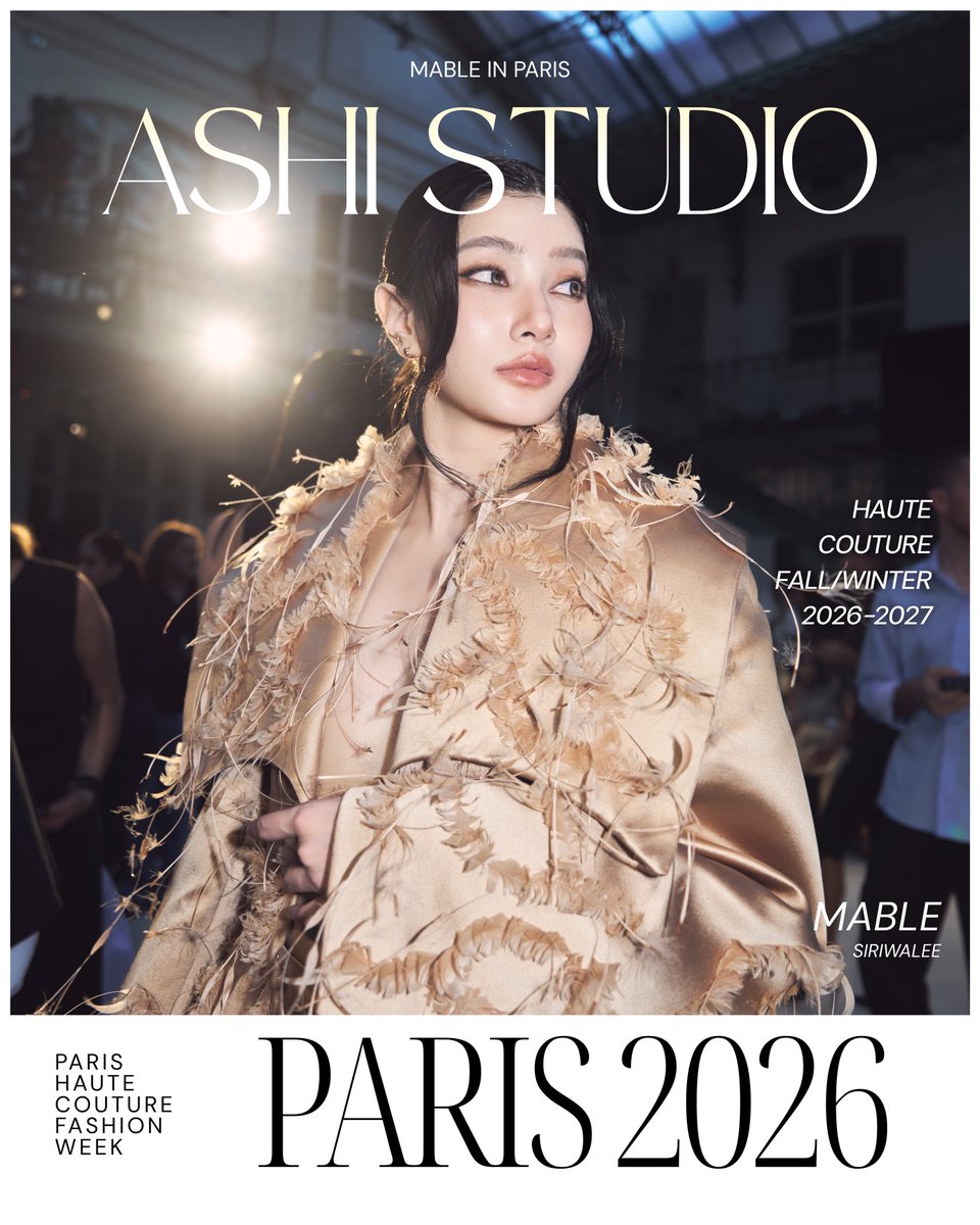 minemediap's tweet photo. Total Look ของ ’เมเบิ้ล‘ จากงาน HAUTE COUTURE FALL/WINTER 2026-2027

Look 1: ASHI STUDIO
Look 2: TONY WARD
Look 3: ZUHAIR MURAD
Look 4: YANINA COUTURE
Look 5: STEPHANE ROLLAND

#MablexHauteCoutureFW26    
#Mable_siriwalee 
#Minepeople https://t.co/pTwYPCUwwb