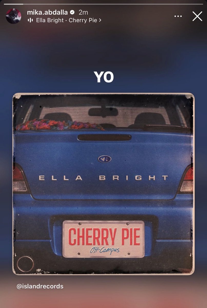 stealmywellsy's tweet photo. Mika showed up to post her baby Ella's song 😭🍒 https://t.co/priFilBUlO