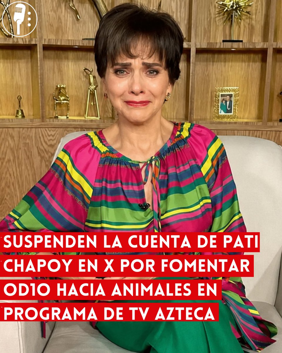 YosoyPedrero's tweet photo. 🚨OJO: SUSPENDEN LA CUENTA DE PATI CHAPOY EN X POR FOMENTAR ODIO HACIA ANIMALES EN PROGRAMA DE TV AZTECA

La conductora de Ventaneando, Pati Chapoy, se encuentra en el centro de la controversia luego de que su cuenta oficial en la red social X fuera suspendida, apenas horas después del escándalo generado en su programa por los comentarios de Pedro Sola sobre envenenar perros y disparar contra sus dueños.

Mientras las declaraciones de Sola provocaron indignación entre activistas y usuarios en redes sociales, miles de personas también señalaron la reacción de Chapoy durante la transmisión, donde apareció riendo en uno de los momentos más polémicos. Para muchos, esa actitud evidenció una falta de sensibilidad frente a un tema que involucra maltrato animal.

La ausencia de una condena inmediata y contundente por parte de la titular del programa alimentó aún más las críticas y abrió un debate sobre la responsabilidad de quienes encabezan espacios televisivos con millones de espectadores. Organizaciones defensoras de animales y usuarios exigieron una postura clara ante lo ocurrido.

Aunque la plataforma X no ha informado oficialmente las razones de la suspensión ni ha confirmado que esté relacionada con denuncias derivadas del caso, el hecho ocurrió en medio de una fuerte presión pública. El episodio vuelve a poner sobre la mesa el impacto de los mensajes difundidos en medios masivos y la exigencia social de mayor responsabilidad en sus contenidos.