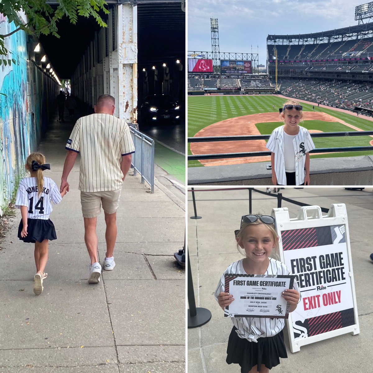 EricCrowSpeed's tweet photo. Thank you @whitesox for a great day! Charleyβs 1st GAMEβ€οΈπ§¦ #GoSox https://t.co/kwNY1nRof9