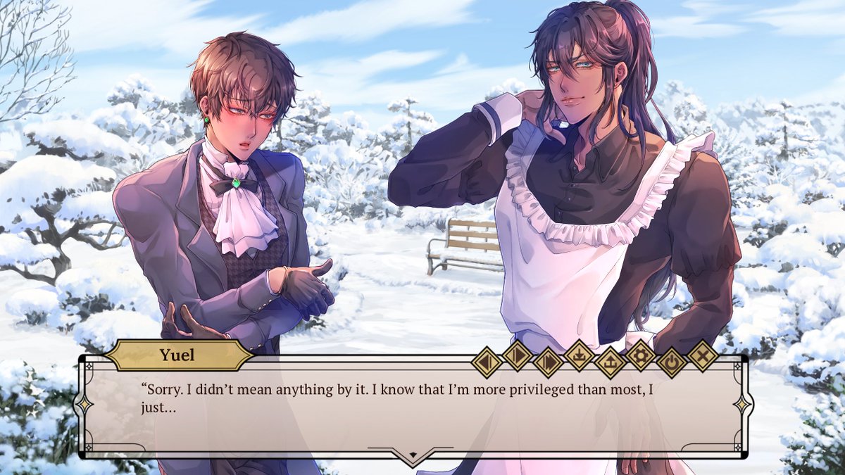 ebihimes's tweet photo. been working a bit more on my r18 bl visual novel set in victorian england, the thistle and the flower
i love maid boys they're the best, i need to put more boys in skirts ☺️🙏 https://t.co/CtejRyocin