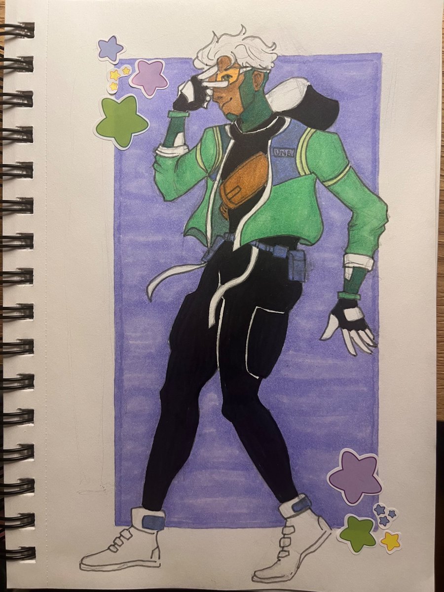 daizzydrawz's tweet photo. colored tommy shepherd doodle of the new suit with some creative liberties (I ran out of room for UNSCS okay…you get the idea)

#tommyshepherd https://t.co/2FUrYd0de1