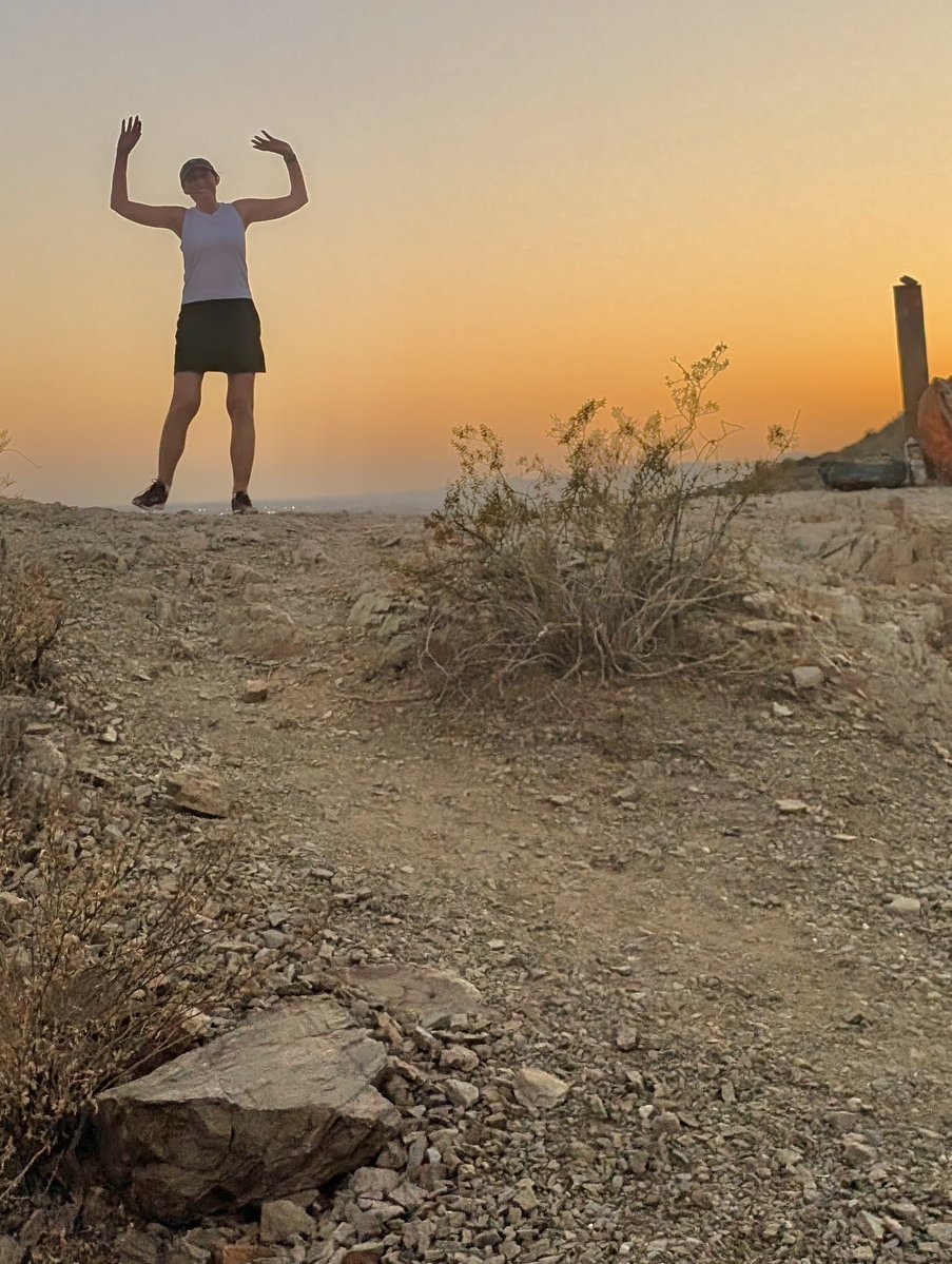 maddesert's tweet photo. Fiery skies! ✨🥾🌄✨

Pamela K., Prospect, KY, explored the Sonoran Desert at sun down from a western-facing ridge line in the  Phoenix Mountains, 07-09-26.

Mad Desert Trekking 🏜🦎💀🌵☀️
Intense Human-Powered Adventures in Phoenix + Scottsdale, Arizona https://t.co/O3hYNj6DH1