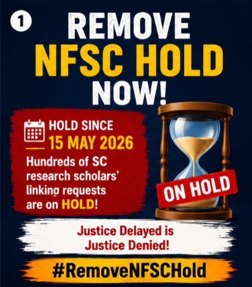 nagaraju0545's tweet photo. @MSJEGOI @PMOIndia @narendramodi @AmitShah @Drvirendrakum13 @RamdasAthawale @blvermaup @PIB_India @mygovindia @MIB_India @NISD_India @nskfdc @NSFDC_MOSJE @nbcfdc Remove NFSC fellowship HOLD https://t.co/8abZM6RJOS