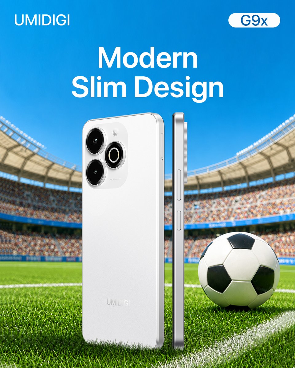 umidigi's tweet photo. 🌿💫 Inspired by the spirit of the pitch, the #UmidigiG9x smartphone features a modern slim design created for fans who enjoy a stylish everyday experience. ⚽📱
Amazon🛒https://t.co/psvBNGyG5W https://t.co/fGgUSaIs0c
