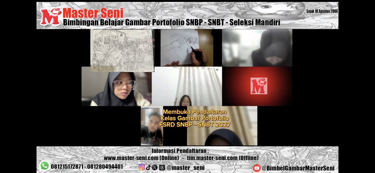 master_seni's tweet photo. Membuka pendaftaran kelas gambar offline online Portofio SNBP-SNBT 2027 Pendaftaran https://t.co/GWGqDst3sg dan WA. 081215172871 #bimbelgambar #SSUFSRDITB #portofoliosnbp #portofoliosnbt https://t.co/DYXJI1fjCn