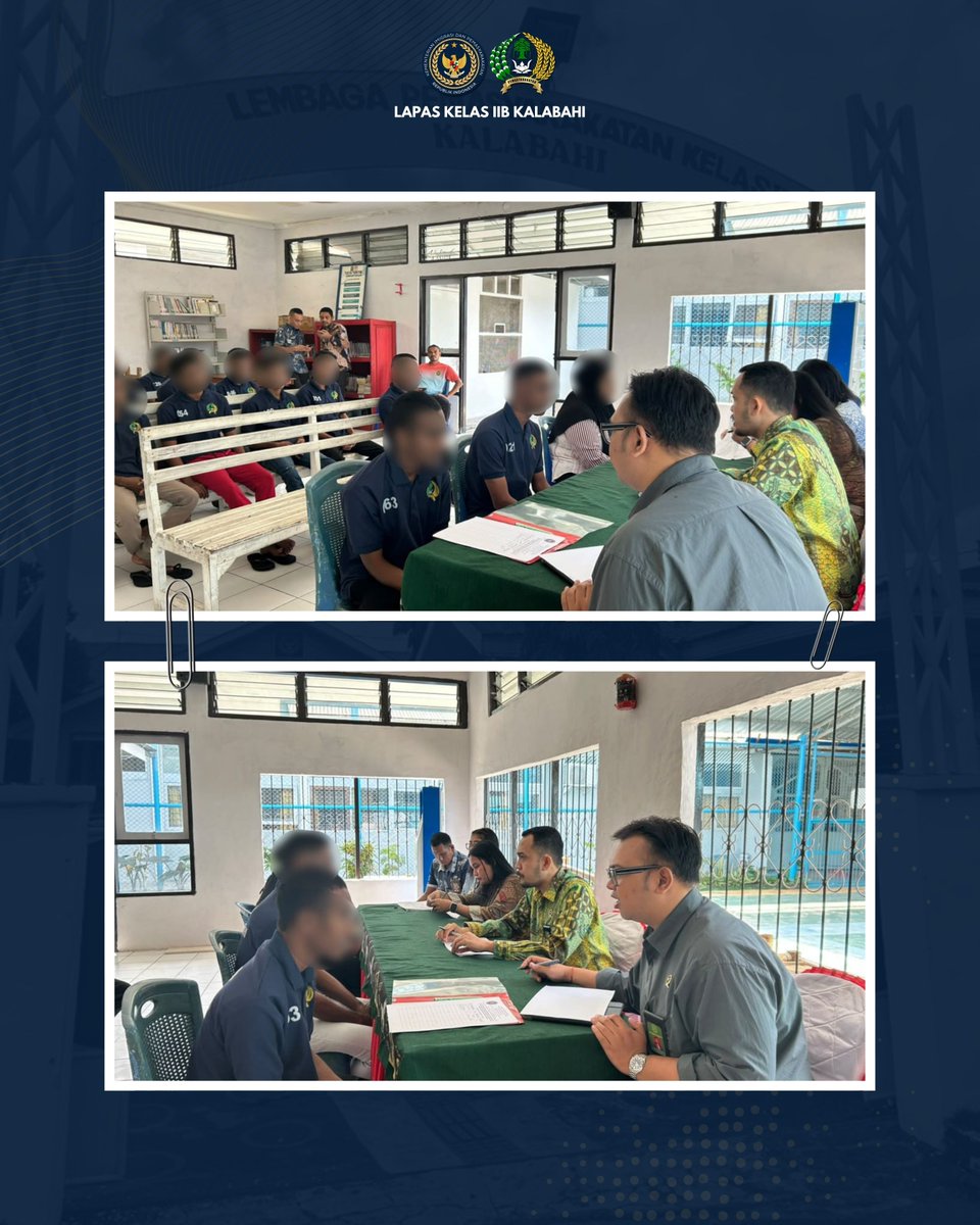 LapasKalabahi's tweet photo. Dorong Pembinaan yang Berkualitas, Lapas Kalabahi Terima Kunjungan Hakim Wasmat Pengadilan Negeri Kalabahi

Selengkapnya:
https://t.co/KTShE4HsWX

#LapasKalabahi
#Kemenimipas
#AlwaysTheBest
~ KanwilDitjenpasNTT https://t.co/XQp06cHaE0