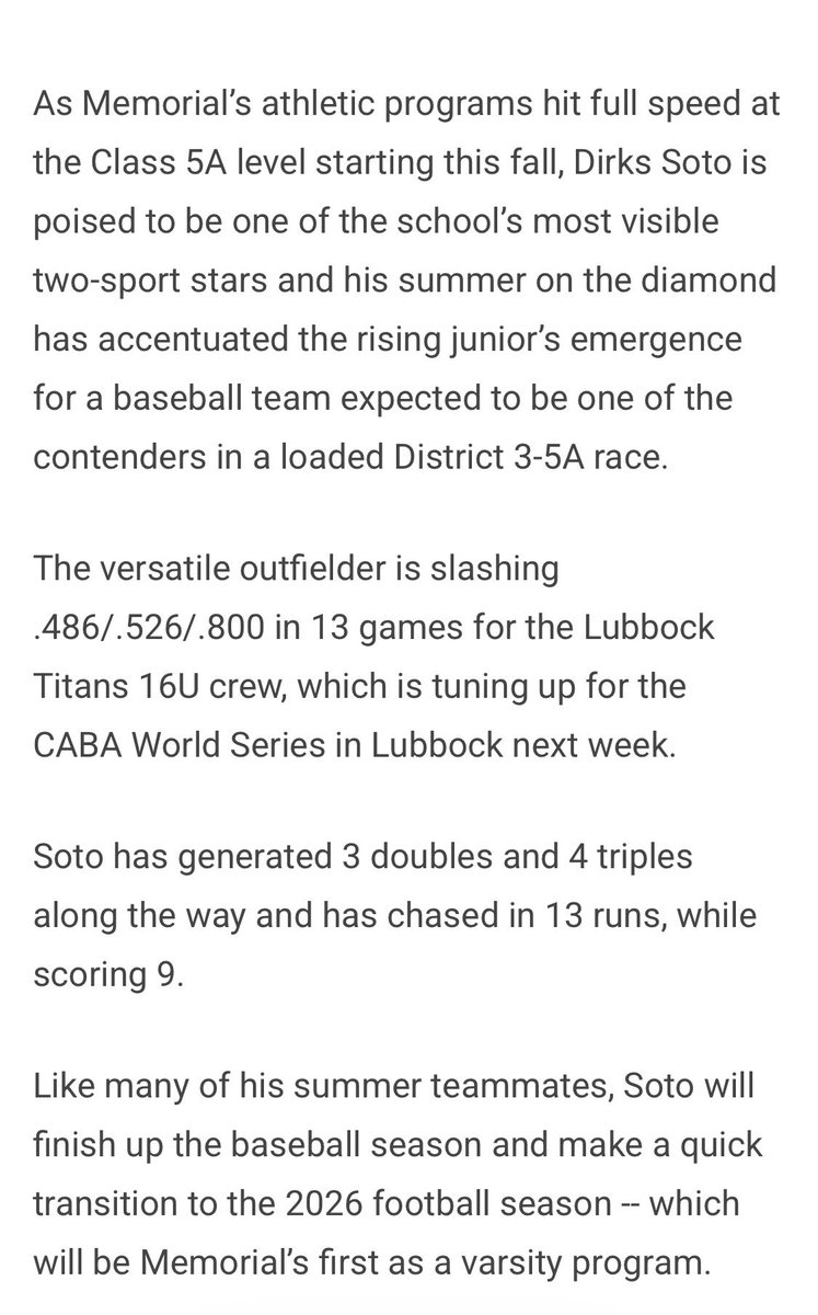 Dirks_Soto's tweet photo. Thank you @RandyRosetta for all your support! @JaxStateBB @UTAMavsBSB @TexasBaseball @FiveToolTexas @TTU_Baseball
@FMBaseball25 @CodyC64 @JoeyMcGuireTTU https://t.co/rUQprg7DZd