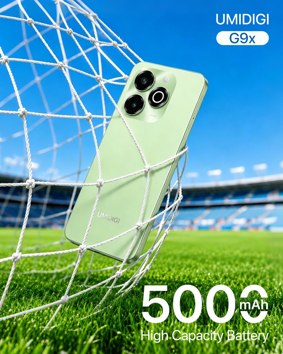 umidigi's tweet photo. 🌱🔋 The thrill of football stays with you longer through the #UmidigiG9x smartphone, featuring a 5000mAh high-capacity battery that supports your daily excitement. ⚽📱
Amazon🛒https://t.co/psvBNGyG5W https://t.co/7nnDA3qwyI