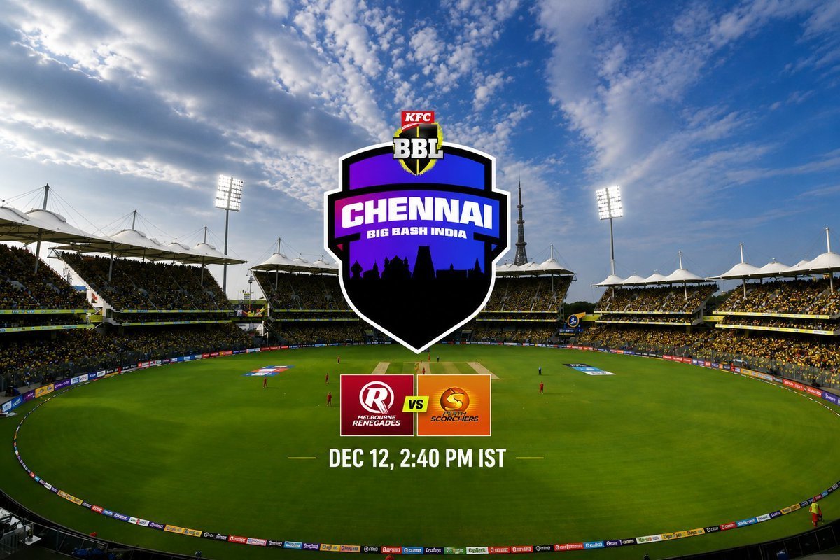 ragav_x's tweet photo. The official Cricket Australia statement says:

"Chennai was endorsed by the BCCI and Australian Consul-General Silai Zaki as an ideal location due to its passion for cricket and loyalty to its Indian Premier League team, the Super Kings, the competition's most supported franchise on social media with 48.4 million followers across their platforms."