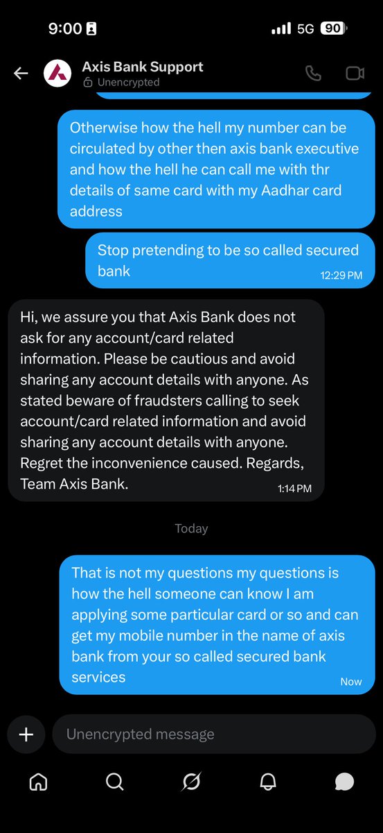 ashustarkk's tweet photo. So probably nothing can be done for these kind of so called secured banks just the same copy paste script is the help done by banks @AxisBank @RBI  probably this  is the kind of support and security given to so called vishvaguru https://t.co/YZZ8ZZQKiW