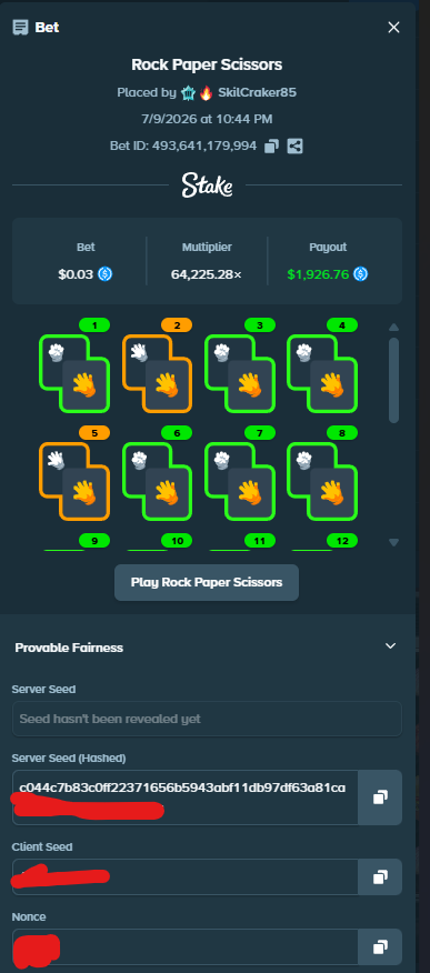Skilcraker's tweet photo. YOOOO what a hit can you guess the Nonce it hit on ?? 64,000x is wild! 
closest guess with out going over wins $10
like 
comment 
USE CODE SKIL @Stake i love this game https://t.co/WFdskfMOW1