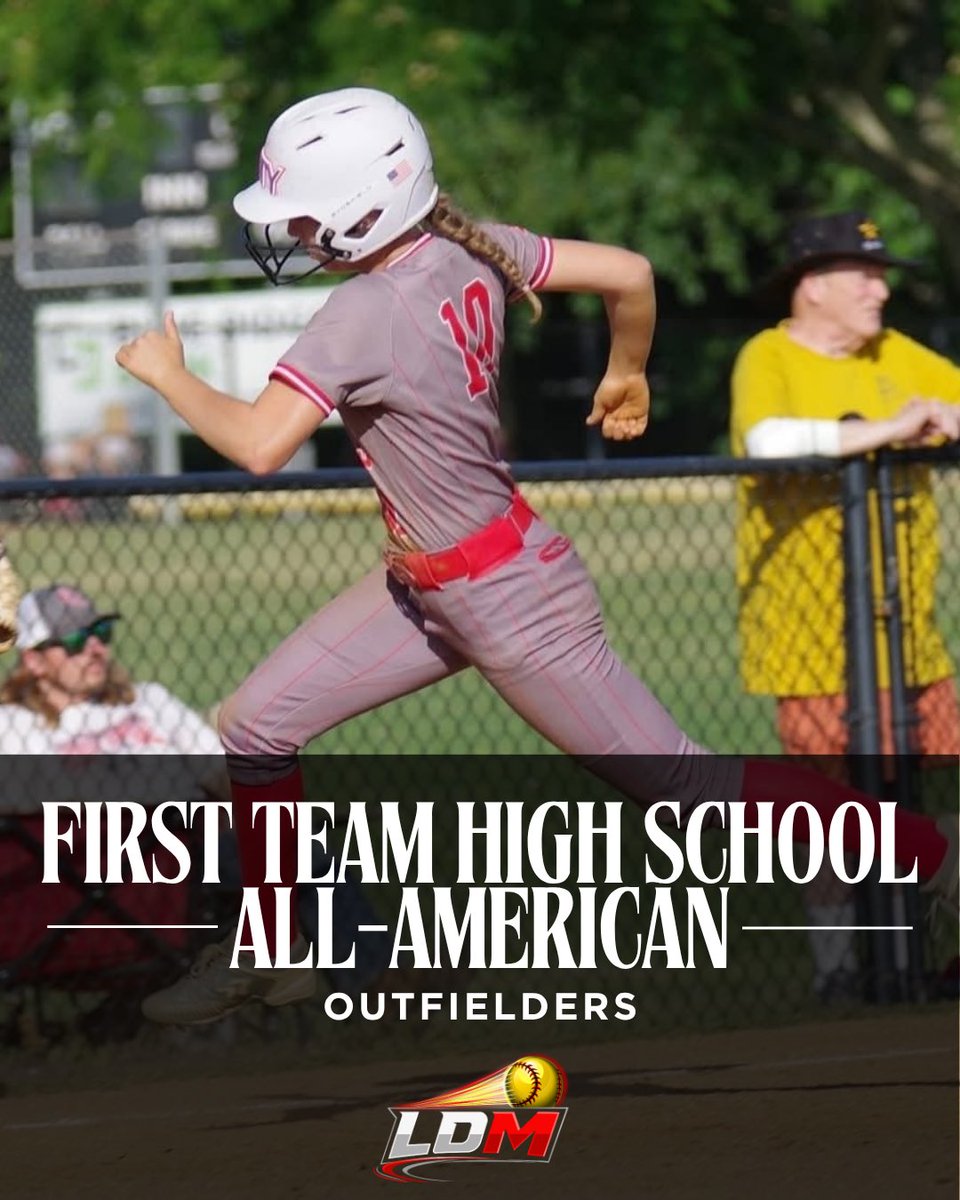 LineDsoftball's tweet photo. High School Honors🤩| The 2026 Line Drive Media 1st Team High School All-Americans – Outfielders😤🔥 Link below to see which athletes made the list!⬇️

🔗: https://t.co/fhVlmHsh0w

#LineDriveMedia #1stteamallamerican #highschoolallamerican #allamericanoutfielder #highschoolhonors https://t.co/jAfomsXJt3