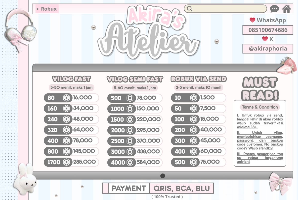 roaeate's tweet photo. @arenbutter ready visend only ya kakaak! ready all nominal, safe &amp; clean juga <3 https://t.co/2oJsP2lo71