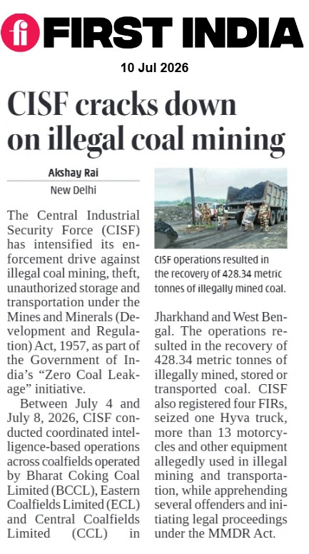 thefirstindia's tweet photo. CISF cracks down on illegal coal mining
(✍️: Akshay Rai)
More: https://t.co/oDqpLPGm9A
#FirstIndia #PowerCorridors #ExclusiveNews #NewsUpdate #CISF #CoalMining #IllegalMining #ZeroCoalLeakage #CoalTheft #BCCL #ECL #Jharkhand #WestBengal #BreakingNews #IndiaNews #LawEnforcement https://t.co/82TM8ogXcx