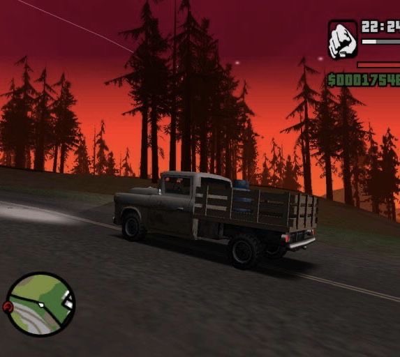 cijaiCJ's tweet photo. Todos hemos conducido la Walton con la radio puesta y sin rumbo fijo alguna vez. 
Se hecha de menos un mapa tan bien hecho para rutas y radio. Es por eso que le tengo tanto cariño a Gta SA. Obra maestra https://t.co/JuPfkLrxq5