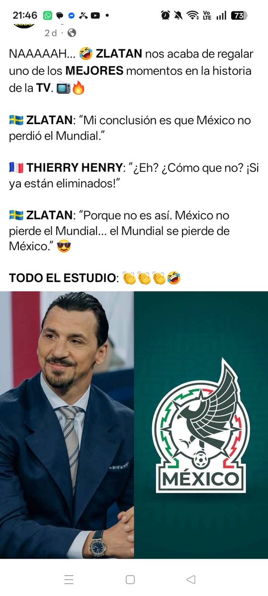 GustavoRocMtz's tweet photo. #ULTIMAHORA
Entonces Raza ¿Le creemos a una leyenda del fútbol o a unos aficionados cuya selección no ha llegado ni siquiera a una miserable final de copa América?
En el mundo hay 196 paises si no me equivoco. Bendita suerte haber nacido en el más chingón. ¡Viva #México  Cabrones https://t.co/1CcnplqXX8