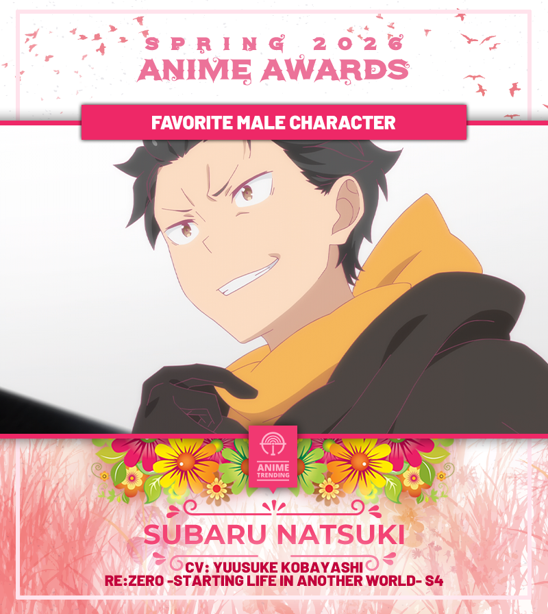 AniTrendz's tweet photo. 🏆 Spring 2026 Anime Awards 🏆
Favorite Male Character:
Subaru Natsuki (CV: Yuusuke Kobayashi)
Re:ZERO -Starting Life in Another World- S4 https://t.co/IgQouROxNN