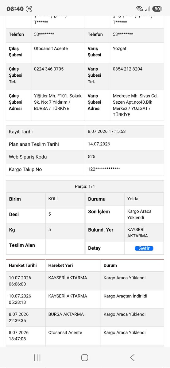 kaksoy66's tweet photo. @SuratKargoTR Bursadan Yozgata  gönderilen kargo Ankaradan sonra şimdi Kayseride. Burdan Sivasa geçer diye düşünüyorum. Kargoyu kaç günde teslim edeceksiniz. https://t.co/n42NQ4XuHj