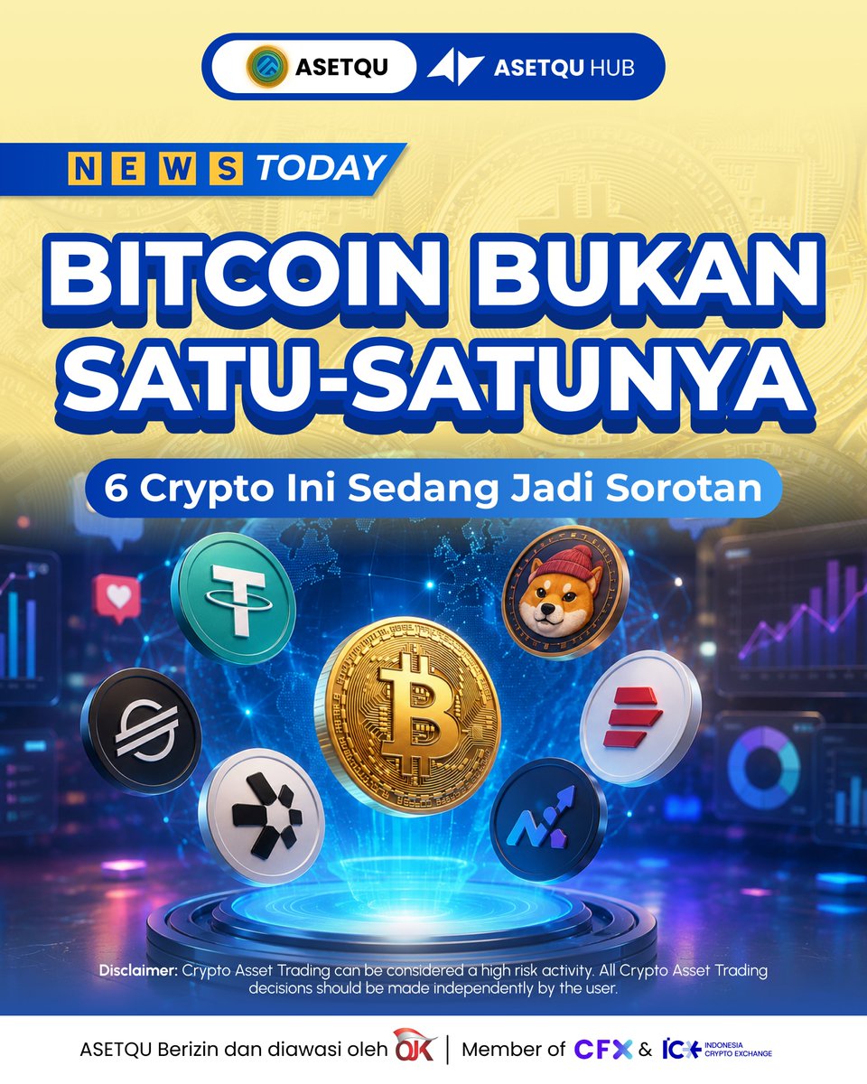 asetquu's tweet photo. Bitcoin Bukan Satu-satunya, 6 Crypto Ini Sedang Jadi Sorotan

Media sosial sering menjadi tempat pertama munculnya sentimen pasar crypto. Berdasarkan data Santiment, terdapat 6 aset yang menjadi top trending karena peristiwa penting, bukan semata-mata karena kenaikan harga. https://t.co/gSLZsyfZK8