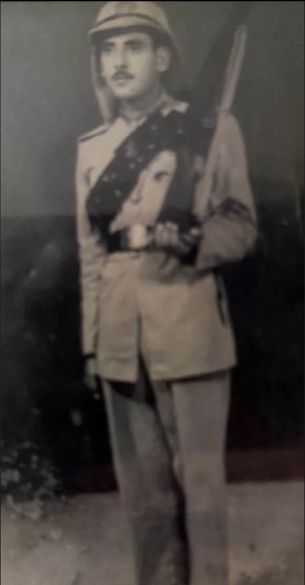PNN_JESUS's tweet photo. My grandfather a Christian Palestinian getting ready to fight in the 6 day war.  RIP ya seidi https://t.co/MfaE3INOQF