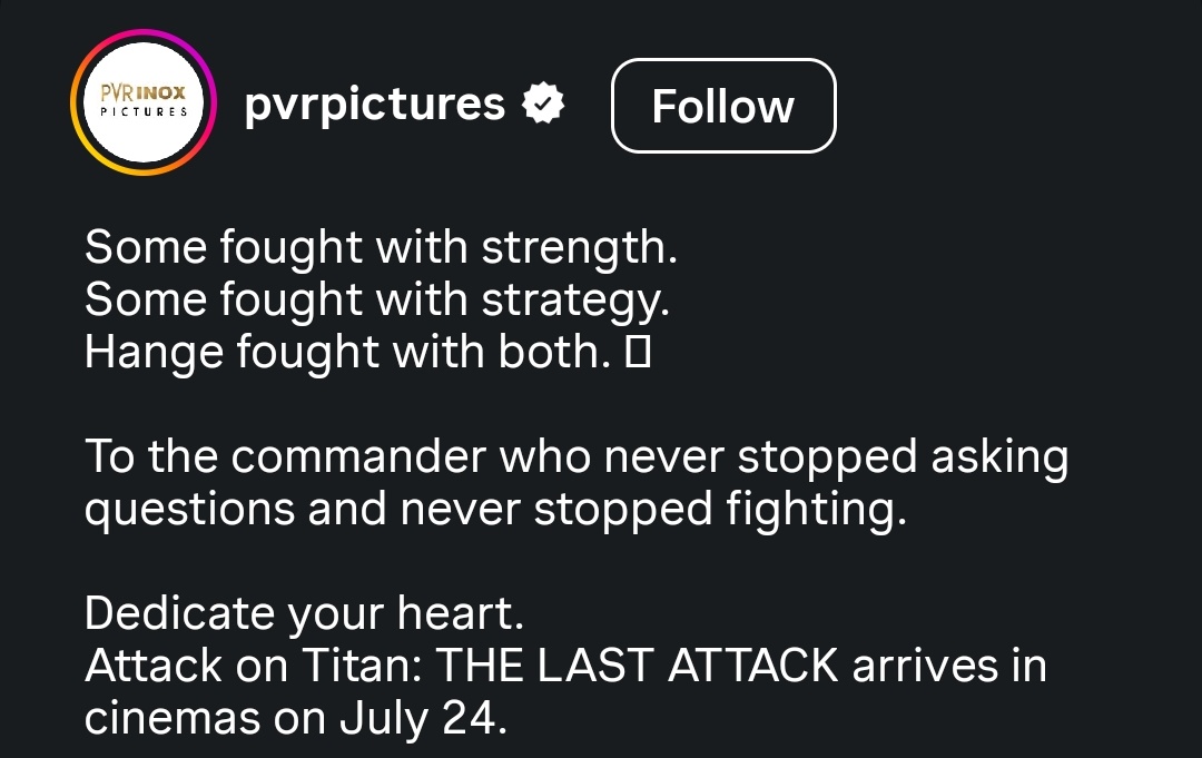 TskEdt19's tweet photo. Finally, the wait is over. The fearless commander returns to the big screen.

Some fought with strength.
Some fought with strategy.
Hange fought with both.

To the commander who never stopped asking questions and never stopped fighting.❤️🥺 https://t.co/iUUJuTmrqG
