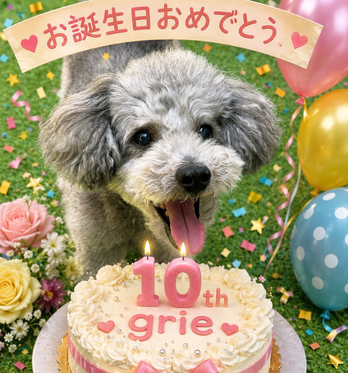 etuko39506887's tweet photo. グリィさん🐩・❣️
㊗️  10歳のお誕生日おめでとう🎉🎊💐👏♥️
これからも健康で沢山思い出📷💭💓作ってネッ👋😊
  いつも癒しをありがとう😊🙌🏻💕︎︎ https://t.co/9kG392drmy