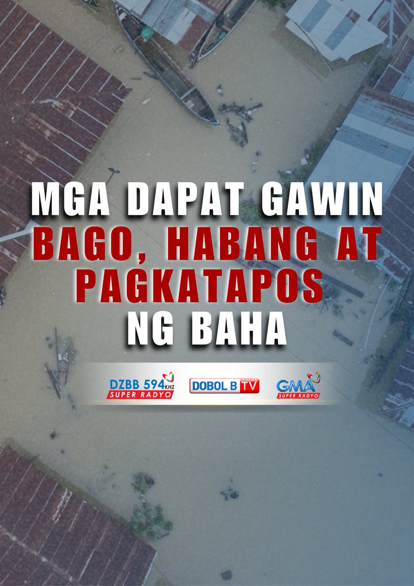 dzbb's tweet photo. #๐๐ฅ๐๐ฆ๐๐ฒ๐จ๐๐: Dahil sa mga malalakas na pag-ulan na dulot ng bagyong #IndayPH at habagat, narito ang mga dapat ninyong tandaan ๐๐๐ ๐จ, ๐ก๐๐๐๐ง๐ at ๐ฉ๐๐ ๐ค๐๐ญ๐๐ฉ๐จ๐ฌ ng baha.
#IndayPH #BantayBagyo #IAmReady https://t.co/pnIliDusEt