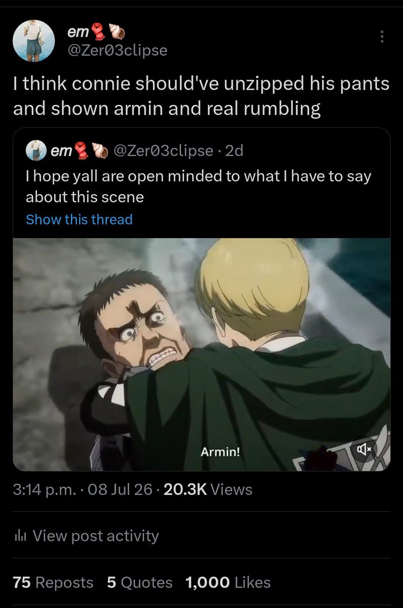 Zer03clipse's tweet photo. 1k likes???? omg I love all of you so much https://t.co/yQlZh91Gcx