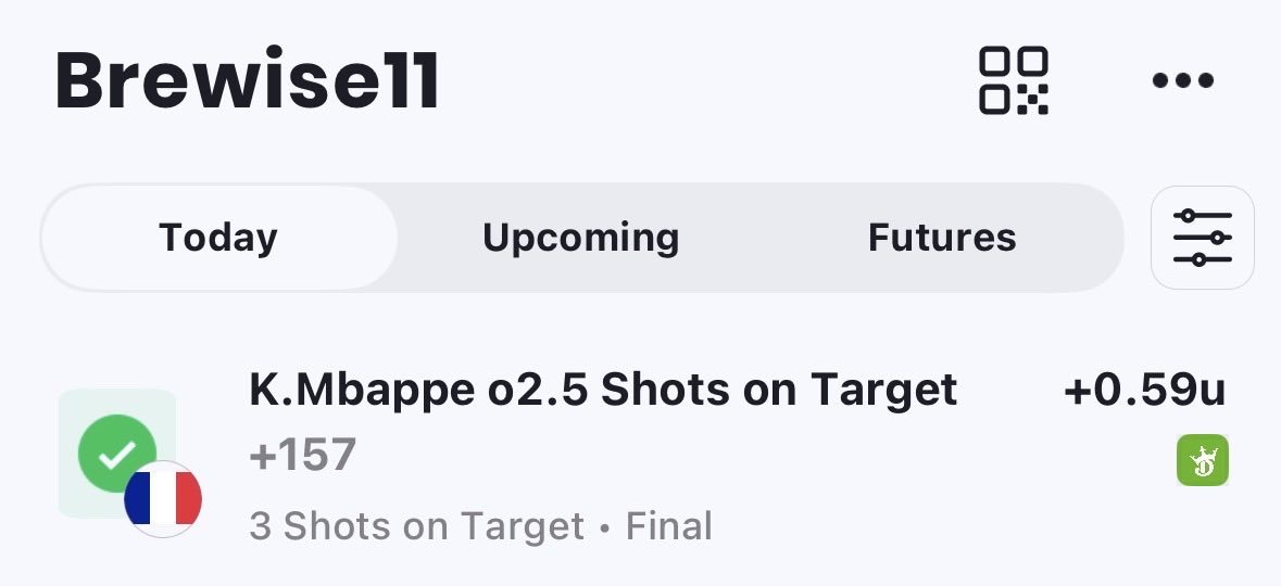 gambler_wise's tweet photo. @DK_Assist @nate120292 @gravyyy79 Not even close to accurate. Mbappe had 3 Shots on Target and @OptaSTATS @OptaJoe @OptaCan @OptaAnalyst @OptaJean @OptaJose need to review. Action Network even credited this as a win. His shot at 4’ was on target. https://t.co/G7RPmJlaBa
