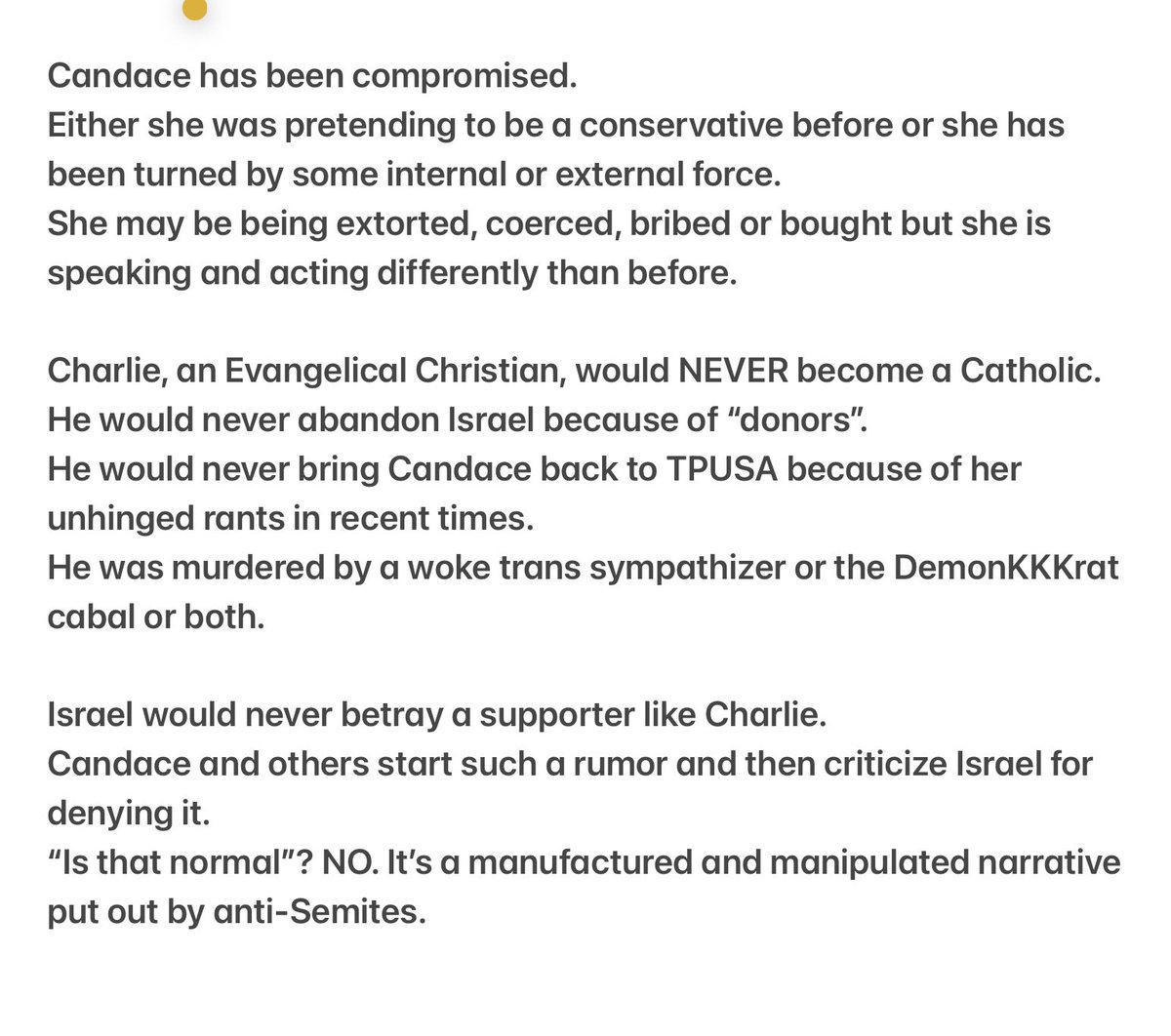 MaxVerdacidad's tweet photo. @RealCandaceO CANDACE HAS CONVINCED ME,,, that she HAS LOST HER SHIT.
I cannot say whether she has been extorted, threatened, bribed or bought, but SHE HAS LOST HER SHIT.
Somewhere, somehow, SOMETHING has gone wrong in her life or in her head. https://t.co/vFEBWDnjMY