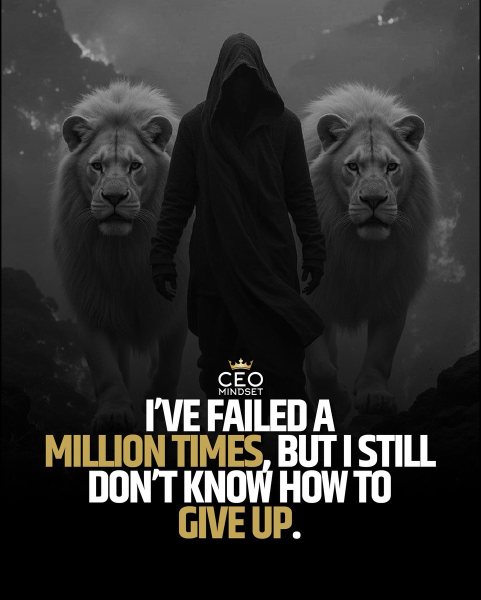 CEOMindsetX's tweet photo. I don't fear failure anymore.

I fear becoming the person who quits too soon.

Every setback taught me something.
Every loss made me stronger.
Every "no" brought me closer to the right "yes."

Keep going until your story becomes someone else's motivation. https://t.co/fdZn9ZjCft