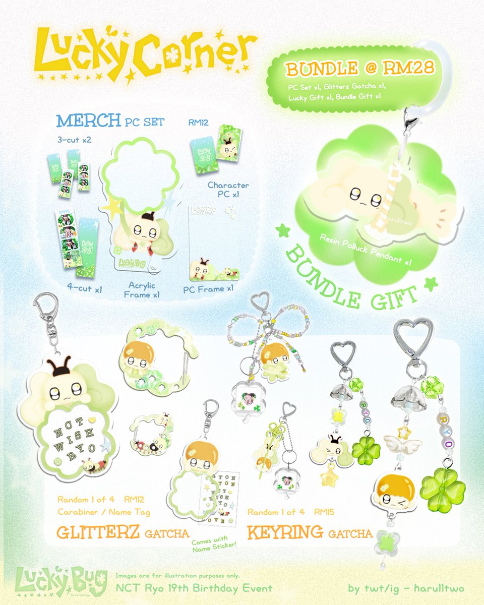 haru11two's tweet photo. ꕤ Lucky Corner &amp; Lucky Gifts Pre-Orders ꕤ

🍀  Get Bundle @ RM28 with free Resin Polluck Pendant

Explore up to 38 items .☘︎ ݁˖༘⋆

🔗 Pre-Order Link: 
https://t.co/k2JcA0JvAI 

💌 Collection available at #LuckyBugRyo
📦 Postage option available as well (2nd postage payment https://t.co/CpsvQkcsr0