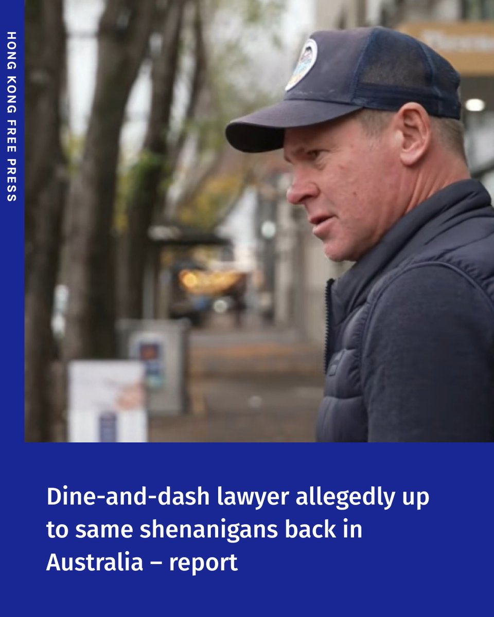 tomgrundy's tweet photo. Australian lawyer Sam Monkivitch, who received a fine and suspended 18-month jail term after pleading guilty to charges relating to a dine-and-dash spree across Hong Kong, is allegedly targeting small businesses again back home.

https://t.co/PTLWzOeggD https://t.co/h6fkIXhzyF