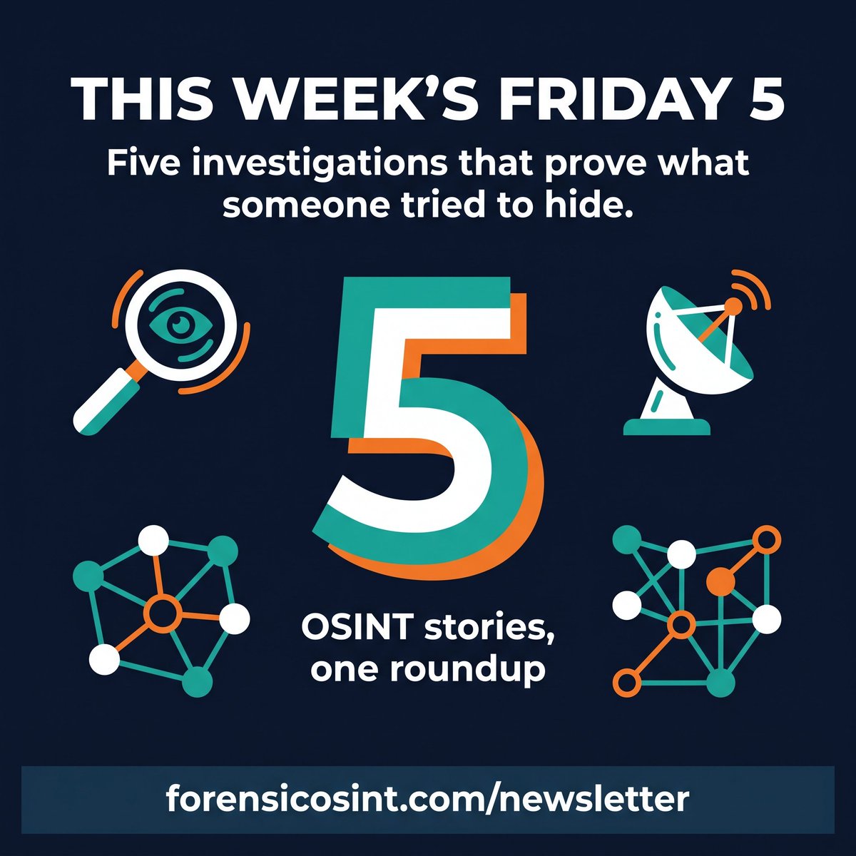 ForensicOsint's tweet photo. The lawmaker investigating Pegasus was hacked with Pegasus.

That plus four more in this week's Friday 5: unmasking an anonymous exploit startup, Gaza's moving "yellow line", dueling Filipino networks, and why OSINT is growing up.

🔗 https://t.co/WW2mAGHQoK

#OSINT https://t.co/AxNzqkixgJ
