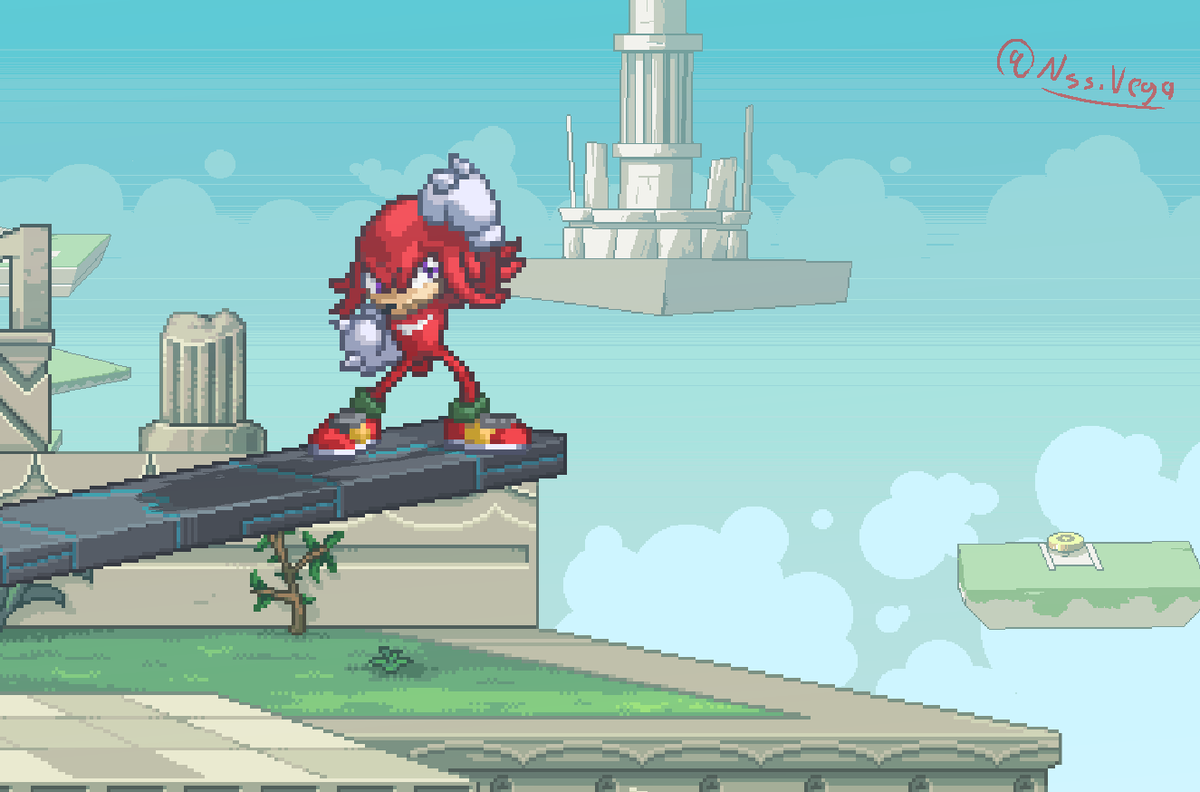 NssVega's tweet photo. Sky Sanctuary and Knuckles 
Project Melee: Flash Edition Style

(Not Actual Gameplay footage) https://t.co/P1A252VbC8