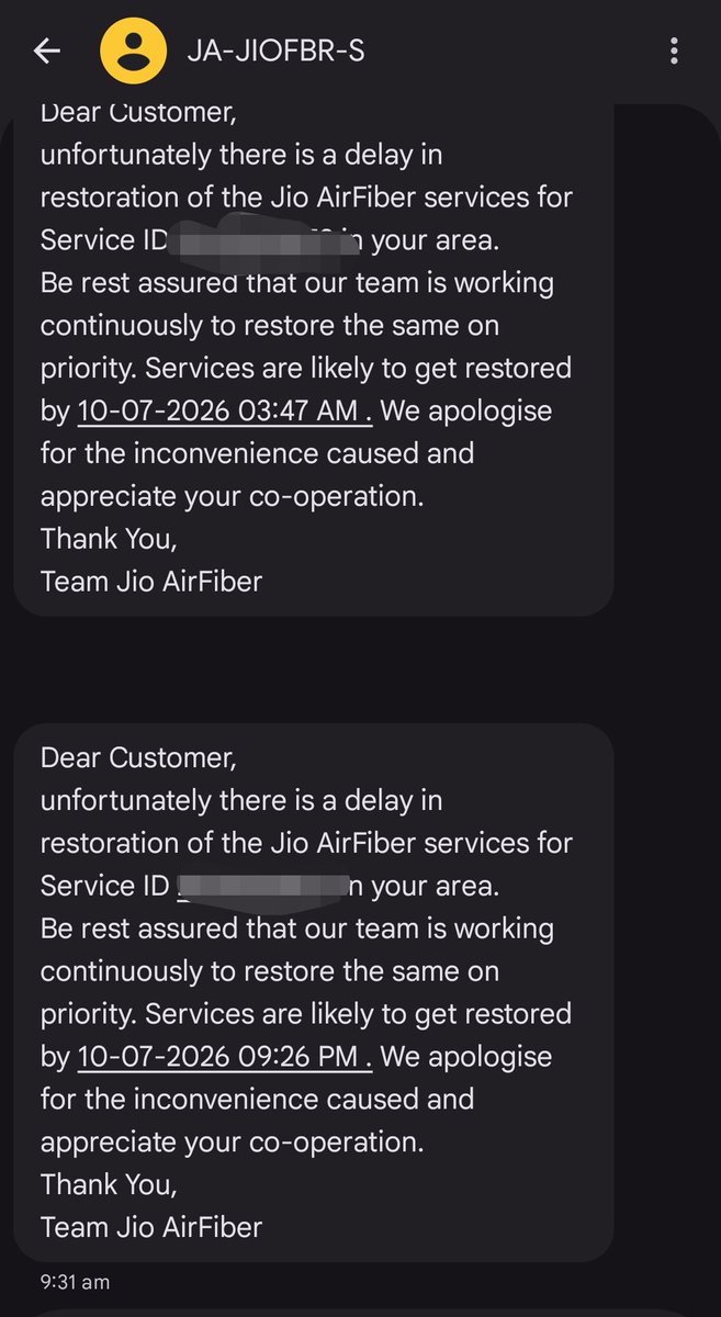 mofatBanda's tweet photo. Last 10 se JioFiber kaam nahi kar raha 
Ab 14 days me mera Recharge khatam hoga 
10 days aake yaha se jo problem huva kya uski mujhe bharpai milegi...
Kya matlab hai etni badi company hone ka ek problem solve nahi kar paa rahe 
#boycottJio
@JioCare https://t.co/ulCnedylZw