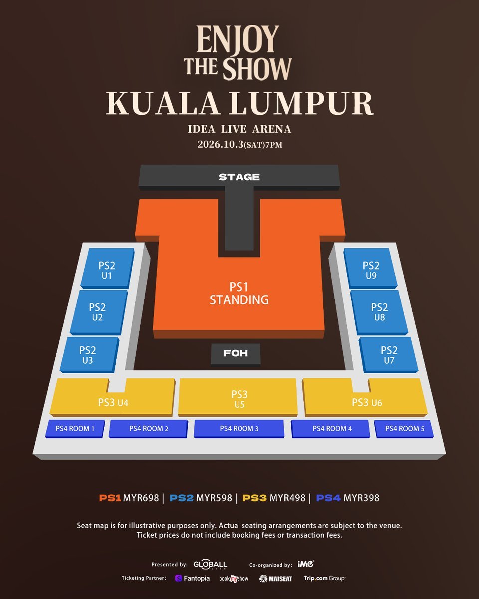 MyKpopHuntress's tweet photo. HENRY LAU ENJOY THE SHOW WORLD TOUR 2026-27 in KUALA LUMPUR 🇲🇾

📅 03 OCT 2026 | SAT | 7:00PM
📍 IDEA LIVE ARENA KL
🎟 RM 698 - 398

✨️Ticket OPEN✨️
🎫 Pre-sale : 16 JULY 2026 | THUR | 12:00 PM - 03:00 PM
🎟️ General Sale : 17 JULY 2026 | FRI | 12:00 PM
🔗 Fantopia | BookMyShow | MAISEAT | https://t.co/lDequKEuXb

by @imemalaysia

#HENRYLAU #ENJOYTHESHOWTOUR #HENRYLAUinKL #ENJOYTHESHOWTOURinKL