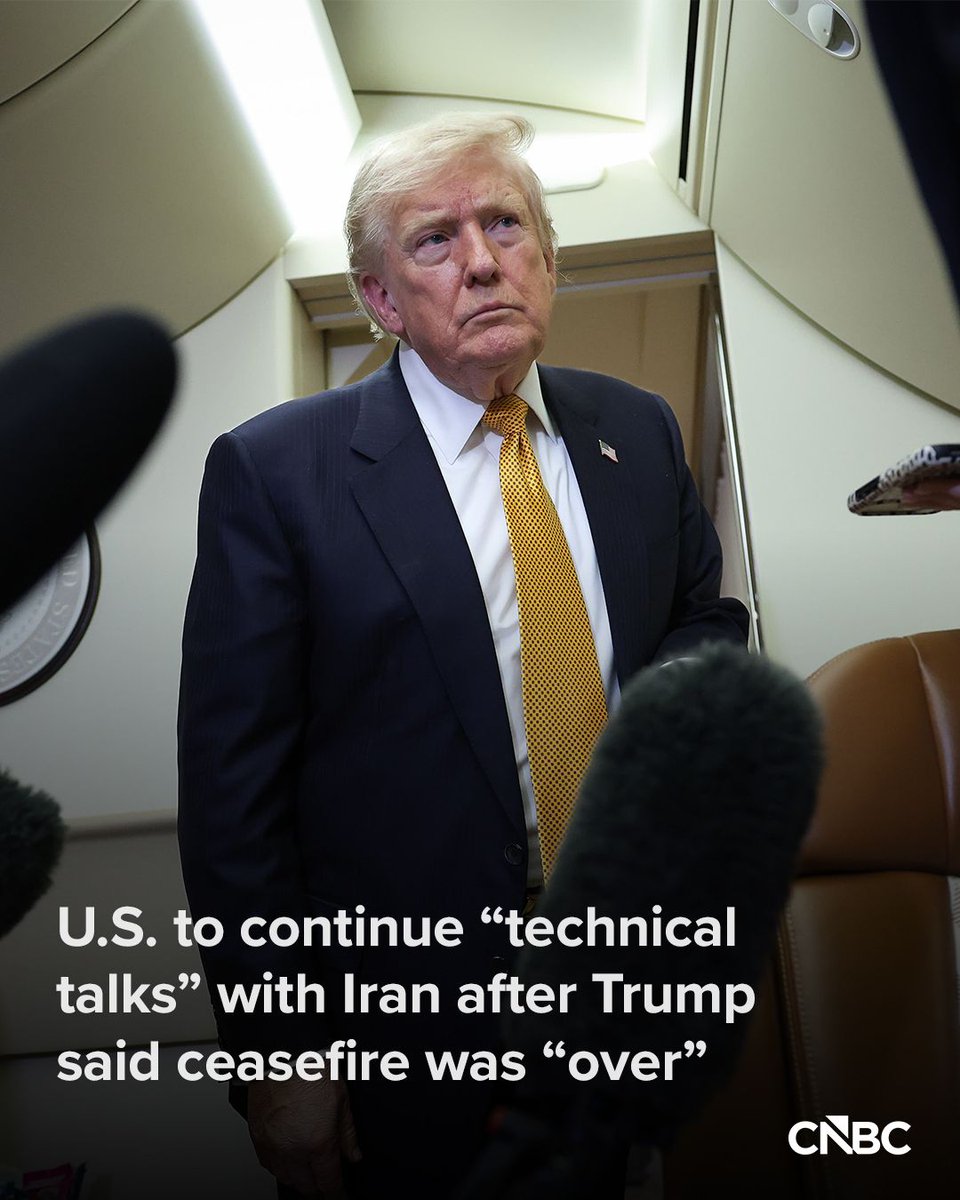 CNBC's tweet photo. The U.S. will engage in “technical talks” with Iran and remains committed to finding a solution to the conflict, despite the two countries trading airstrikes in recent days, MS Now reported Thursday, citing a U.S. official.

The official said President Donald Trump had made his position clear and characterized Iran’s attacks on commercial vessels as “acts of terrorism,” according to MS Now.

Read more on CNBC: https://t.co/6rM5xD7KHk