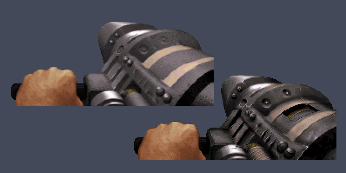 SuperUltra64's tweet photo. Repaint of the Duke Nukem 3D RPG https://t.co/l8DeyajLDw