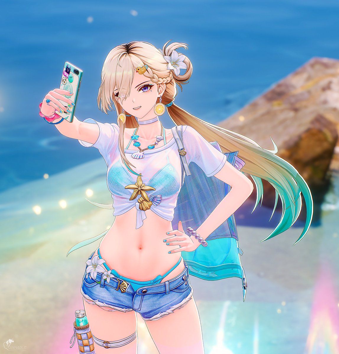 Quinnable_VP's tweet photo. 'Beach Time Fun'
#WutheringWaves #WuWaVisuals #Lynae https://t.co/f89ae62q9O