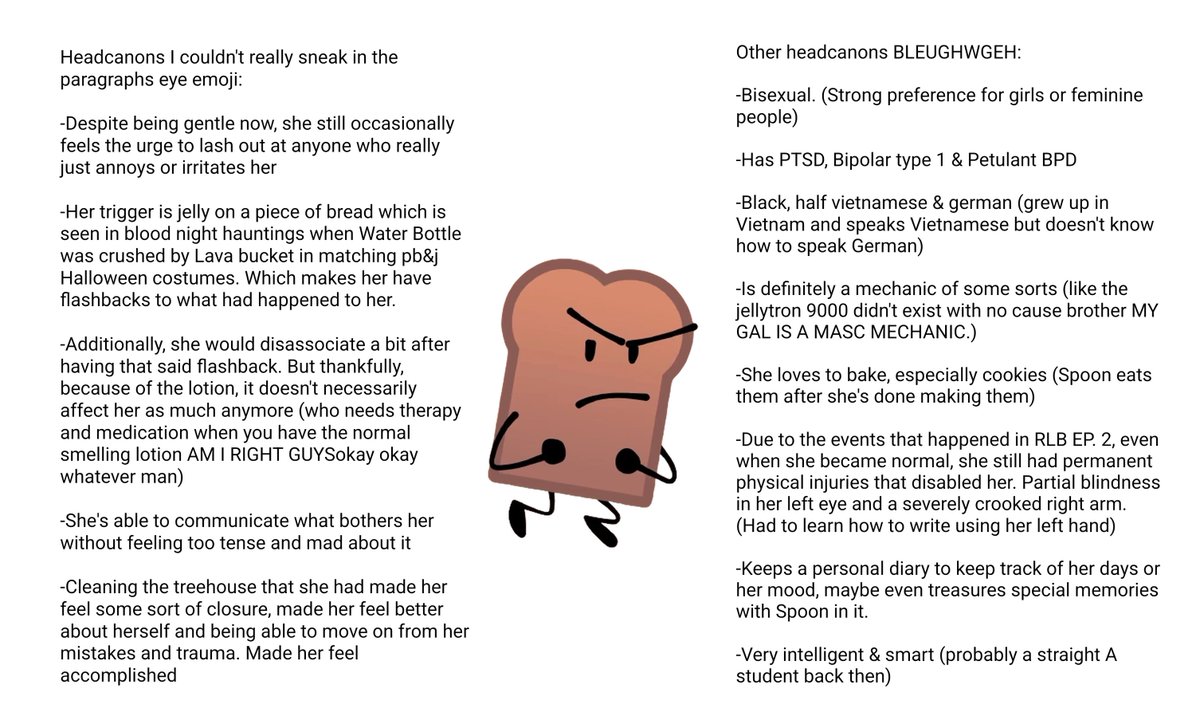 si74c's tweet photo. I got bored and I wrote so much shit about Toast and Spoon,,, (characters who had limited screentime from a joke show btw)
#TDOS #objectshowcommunity https://t.co/db4CGs7YLi
