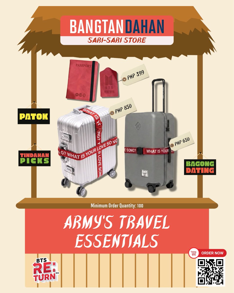 luvmajze's tweet photo. With the Asia stops in just a few weeks away, we know how essential it is for ARMY to travel in Bangtan Style! 💜

Check out our ARMY Travel Essentials — available in our BANGTANdahan: https://t.co/0BY9YLs2JL 🛍️ If you want to get them before Dec, order ASAP until Aug 30! 

PS. Make sure to check your spam folder after placing your order as the invoice might have slipped there! 🙇‍♀️

#BRPHBANGTANdahan
#BTSRE_TURNPH